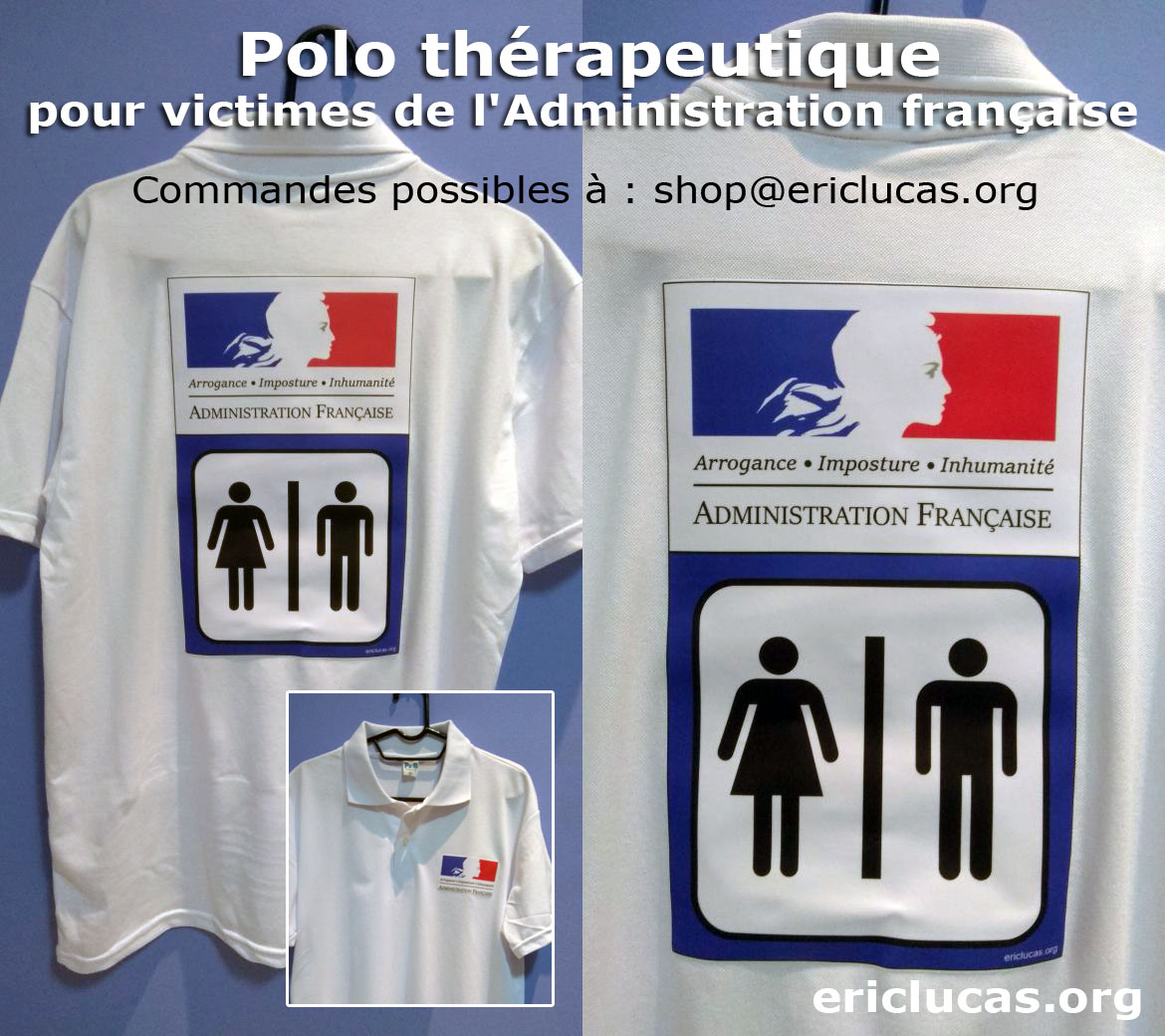Polo thérapeutique pour victimes de l'Administration française - Commandes possibles à shop(@)ericlucas.org